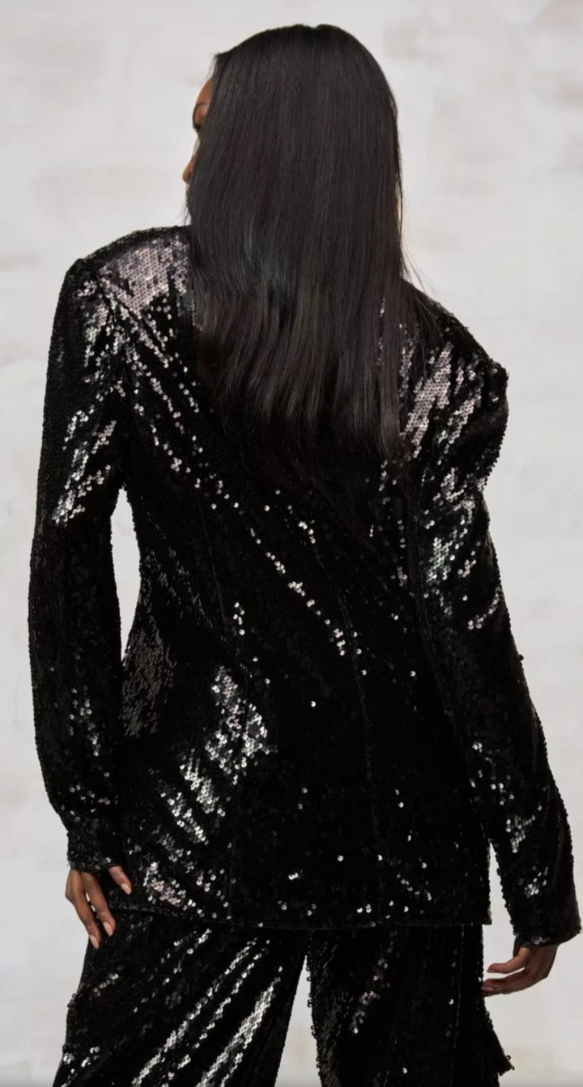 Zakiet cekinowy Czarny